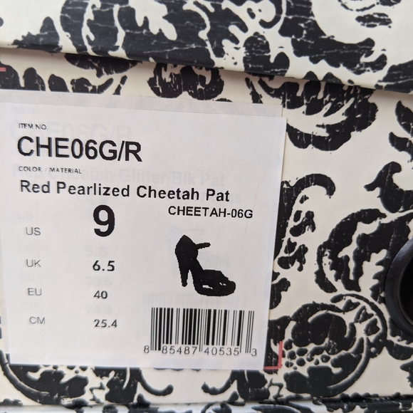 Bordello red leopard vinyl heels - Picture 5 of 10